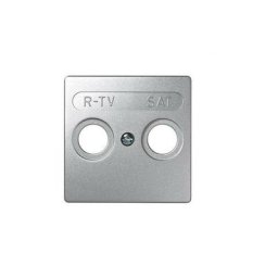 Cache prise satellite Simon 73 loft aluminium r-tv Simon