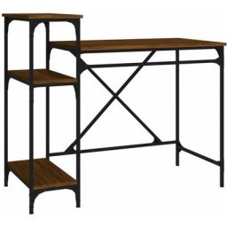 Vidaxl - Bureau avec étagères chêne brun 105x50x90 cm Brown oak