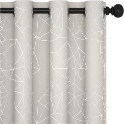 Lot de 2 Rideaux, Argenté Motif de Diamant, Occultant Thermique Anti Froid, Rideau Chambre à