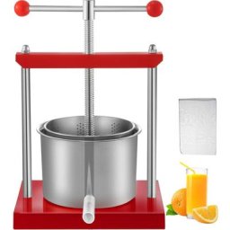 Vevor - Pressoir a Vin Manuel Presse Raisin 5,5 l 2 Barils Inox Presser Jus Fruits