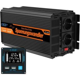 Edecoa - Convertisseur Pur Sinus 12v 220v convertisseur 2500w Pur Sinus avec télécommande