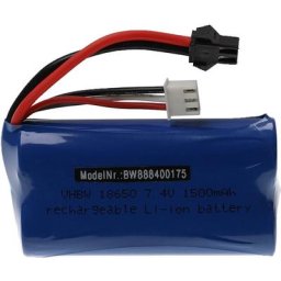 Vhbw - Batterie pour modéle rc par ex. voiture de course avion (1500mAh, 7,4V, Li-ion, 72 x 37 x 19