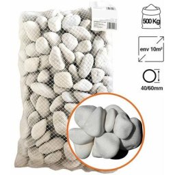Galet marbre blanc pur Big Bag 500 Kg 24-40mm - Blanc