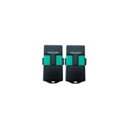 Cardin - Lot de 2 télécommandes s 476 tx2 noire touches vertes - 433.92 mhz, code binaire - s476 tx2