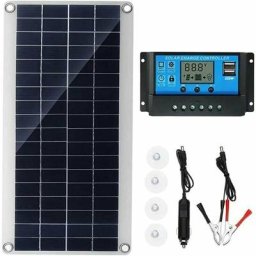 Panneau Solaire 300W 12V, Kit de Panneau Solaire, Chargeur de Batterie Kit avec régulateur de