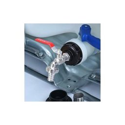 Robinet Cuve 1000L Recuperateur Eau De Pluie, Adaptateur Réservoir d'eau ibc 1/2' Double