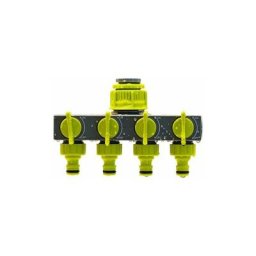 Distributeur de tuyau de jardin 4 voies, connecteur de tuyau, distributeur d'eau avec 4
