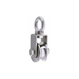 Poulie de Levage 500kg avec 2 Roulements, Poulie pour Cable, 48mm Poulie Inox 304
