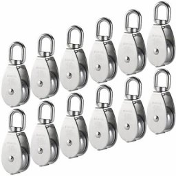 Ayyqh - M15 Poulie Simple en Acier Inoxydable 304, 15MM Seul Poulies Bloc Rouleau, Grue Pivot