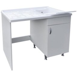Housse pour machine à laver 60X108 cm avec évier et surface d'appui. Version avec machine à laver à