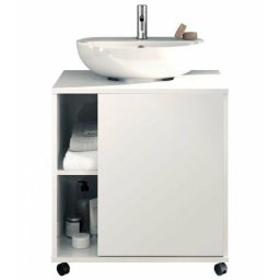 Meuble de salle de bain Sintra Glossy White 1 Door Toilet Washbasin Pedestal Modern Style Furniture