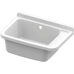 Poste d'eau lave main fixation murale pour extérieur 50 cm avec appui pour savon