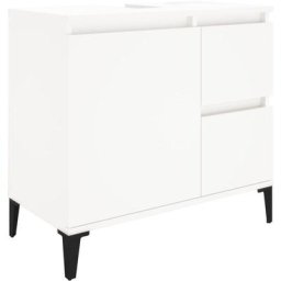 Armoire de salle de bain blanc 65x33x60 cm bois d'ingénierie Vidaxl White