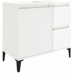 Armoire de salle de bain blanc brillant 65x33x60 cm Vidaxl High gloss white