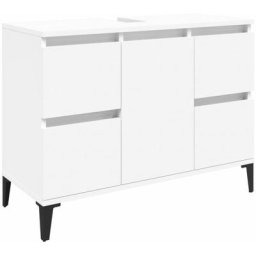 Vidaxl - Meuble d'évier blanc 80x33x60 cm bois d'ingénierie White