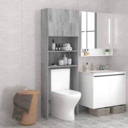 Meuble pour machine à laver Sonoma gris 64x25,5x190 cm