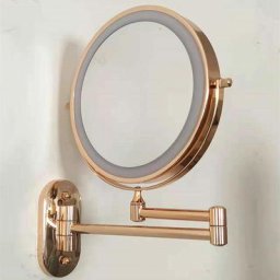 Miroir de courtoisie LED grossissant 8, rechargeable par USB, 1X/10X, or