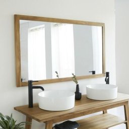 Miroir en teck massif 145 cm - Naturel