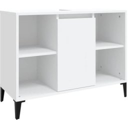 Meuble d'évier blanc 80x33x60 cm bois d'ingénierie vidaXL - White