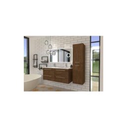 Meuble neptune Héritage Chêne 120 cm avec miroir lite