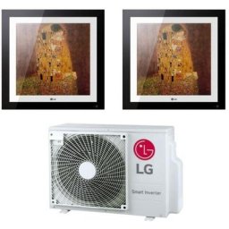 LG - climatiseurs inverter dual split série artcool gallery 12+12 avec mu2r17 r-32 wi-fi en option