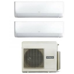 Climatiseur inverter Hitachi dual split série performance 9+9 avec ram-53np2e r-32 wi-fi en option