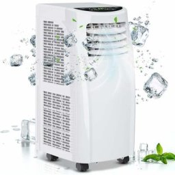 Climatiseur mobile Goplus Climatiseur Mobile 3 en 1 4 Roues Deplacement Facile Blanc Classe a