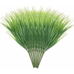 Lot de 8 plantes artificielles réalistes, arbustes d'herbe artificielle touffue en plastique de