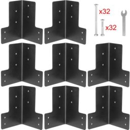 8 Supports d'Angle d'établi équerre de Fixation 4 mm en Acier Galvanisé - Vevor