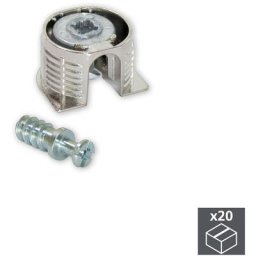 Kit boîtier d'assemblage Fix d. 20 x 12.5 mm et goujons d. 6 mm