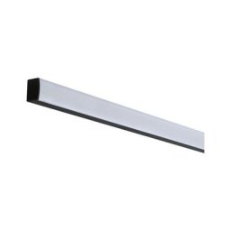 Paulmann - Square Profilé avec diffuseur blanc 1m noir anodisé/Blanc Alu/plastique