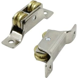 Roues Porte Coulissante Deux Roues - Roulettes De Fer, Fixe Rouleau Portail Rainure Support Roue à
