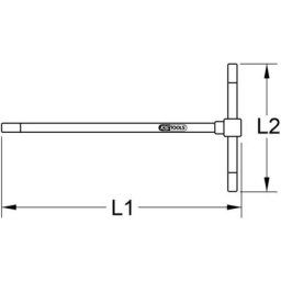 Clé mâle à poignée en t torx®, T25
