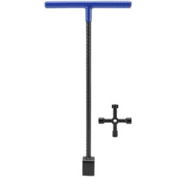 Clé de Compteur D'eau, Clé de Trottoir à Poignée en t Multifonction avec Clé Utilitaire à 4 Voies