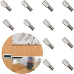24 Pcs Support Etagere Goupille Cheville Etagere en Metal Nickelé Goupille en Métal de Diviseur de