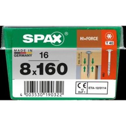 Spax - Vis 'HI.Force' Wirox 8x160mm 16 Pcs