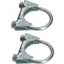 Lot de 2 colliers de serrage pour tuyau d'échappement - 48 mm - Pour montage d'antennes, de tuyaux,