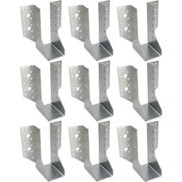 Lot de 10 chaussons de poutre type a 50 mm - Connecteurs de poutres en bois - Connecteurs pour