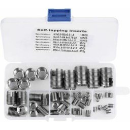 50pcs Inserts Filetés Auto-taraudeurs en Acier Inoxydable 302, Vis d'Insertion de Filetage