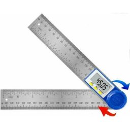 Rapporteur d'Angle Numerique,Règle d'Angle Inoxydable pour Menuisier et Fausse Equerre ,Plage de