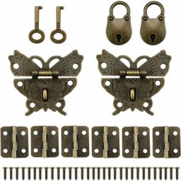 Château Antique avec Clés, Charnières Antique Petit, Mini Cadenas avec Fermetures pour Boîte à