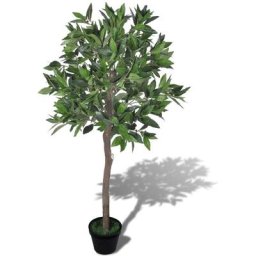 Laurier artificiel avec Pot 120 cm Vidaxl Vert