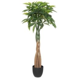 Arbre pachira artificiel Bota - pot en ciment - H110 cm Atmosphera créateur d'intérieur - Vert