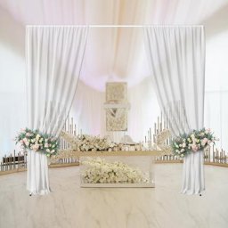 Support de toile de fond de Rhde mariage kit de tuyau cadre de rideau ABOOKS 10 pi x 10 pi