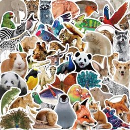 10/30/50pcs Mélange Rétro Animal Mignon Autocollants Décoratif Portable Voiture Moto Bagages De