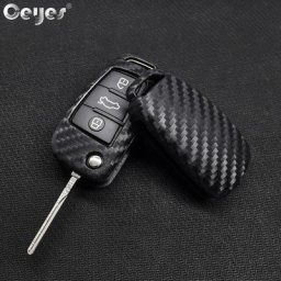 Ceyes-Coque de protection en fibre de carbone pour clé de voiture accessoire pour Audi C200 A3