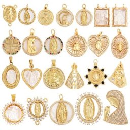 Pendentif géométrique en or 18 carats incrusté de coquillages cubique contre-indiqué bijoux