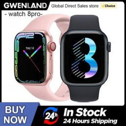 Gwenland-Montre intelligente à écran tactile complet pour hommes et femmes montre-bracelet de