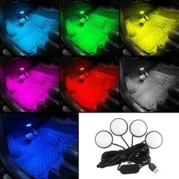 Lumière d'ambiance LED avec télécommande D7YA éclairage d'ambiance pour voiture