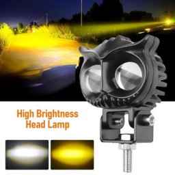 12V-80V 25W Motorcycle Lamp Styling Owl LED Front Driving Lamp High Low Beam Headlight Waterproof